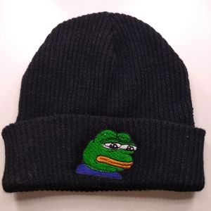 Pepe Hands Twitch Beanie Gamer Black pepehands xqc